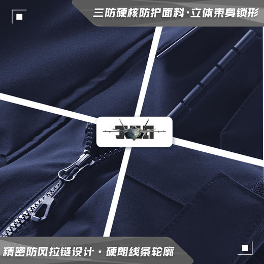 【歼20羽绒三合一夹克风衣】可拆卸帽男女同款冲锋衣款式90鸭绒夹克风衣ZM 商品图1
