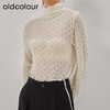 oldcolour冬新款高领蕾丝洋气内搭气质针织衫上衣女O41023175 商品缩略图1