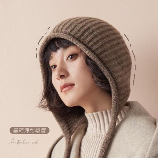 【挪威巴拉克拉法帽】 百分百美利奴羊毛巴拉克拉法帽护耳包头帽针织帽女帽子 商品图3