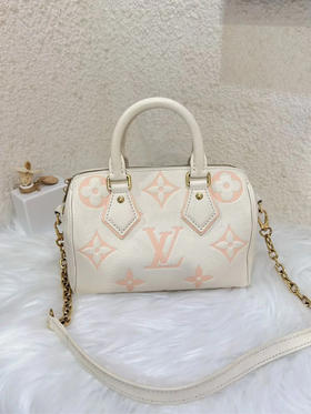 LV speedy 20 2024春夏限定 草莓牛奶 斜挎包