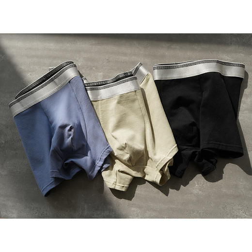 丝光祥韵~三条装！S家棉质高弹中腰男士内裤四角裤舒适透气大码男士平角内裤 好运随身 商品图8