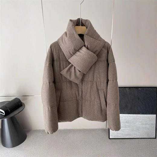 【来点不一样的】可意会不可言传～仅此一批！纯原！柜7500+!2026羊毛牦牛绒白鸭绒可脱卸围巾羽绒服! 商品图1