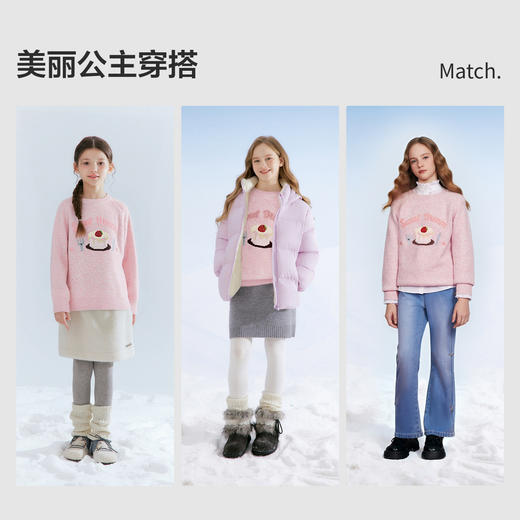 笛莎Deesha 童装女童加厚毛线衣2025年冬季新款女孩儿童保暖针织打底衫 商品图2