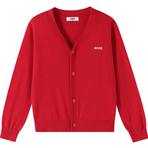 【暖“羊羊”精致毛衣开衫】男女童含羊毛细腻暖糯针织开衫春季新款安奈儿童装EM614680 商品图6