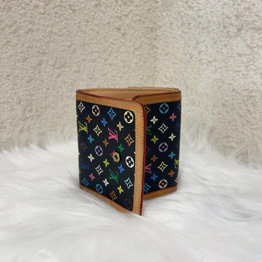 LV 村上隆 黑三彩 卡包 商品图0
