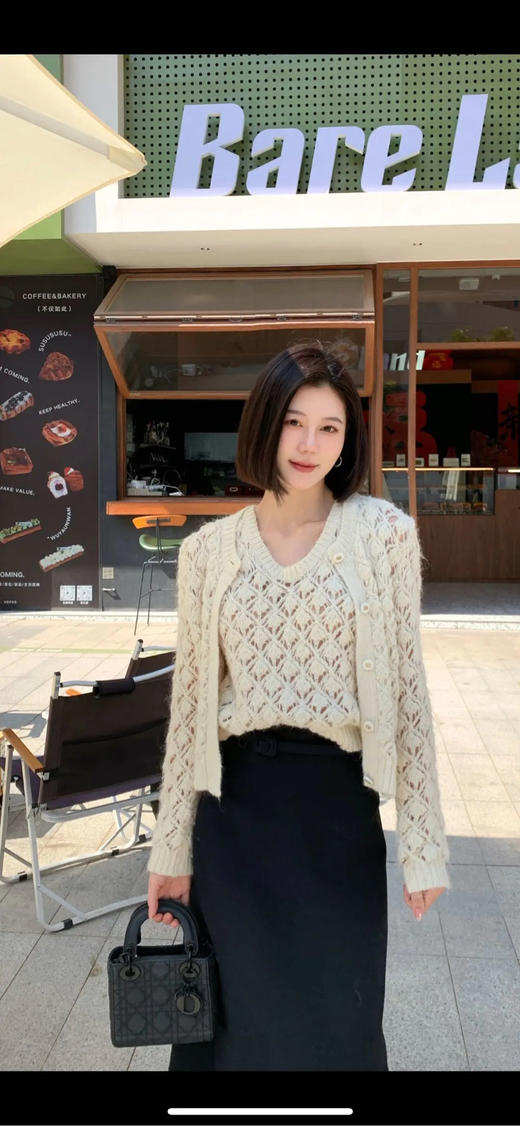 Dior 三格 磨砂黑 牛皮 戴妃包 商品图2