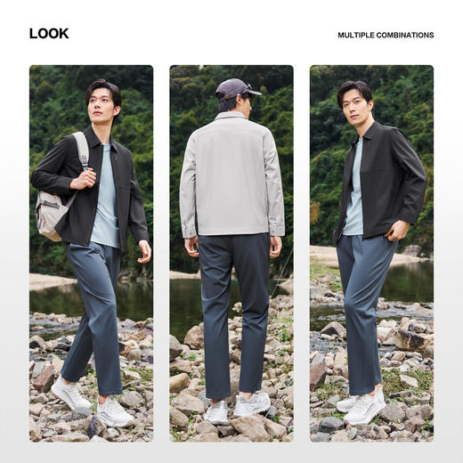 【户外茄克】柒牌男装2026春季新品立领无缝冲孔简洁利落夹克衫130K70660 商品图2