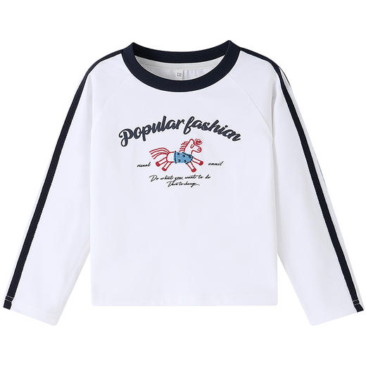 女童圆领长袖针织衫春季新款安奈儿童装EG611722 商品图5