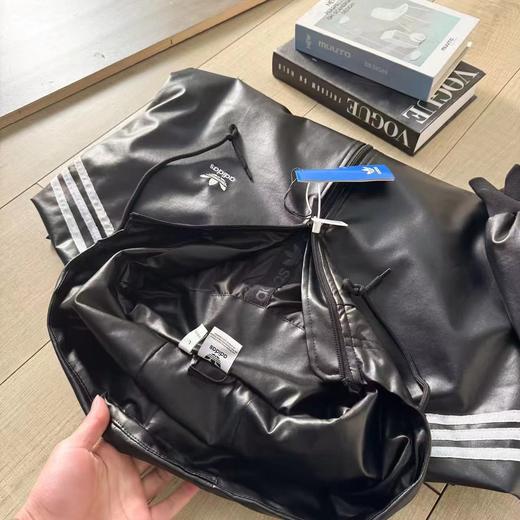 F011608刺绣logo时尚复古皮衣运动夹克连帽外套夹克 商品图4