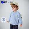 迷你巴拉男童宝宝棒球领卫衣开襟套头春季新款舒适亲肤造型领上衣★ 商品缩略图0