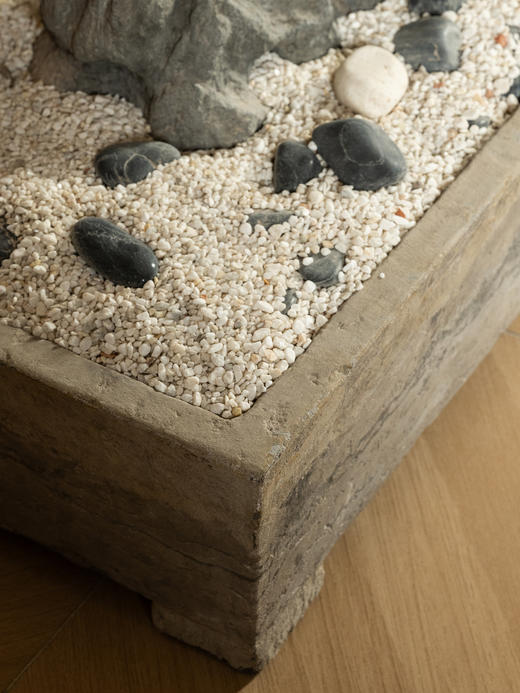 清	太湖石园林赏石配汉白玉石盆 商品图4