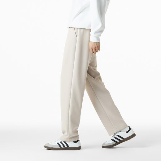 GXG男装【加厚防风】冬季松紧腰系绳运动风男式休闲直筒长裤K&C 商品图10