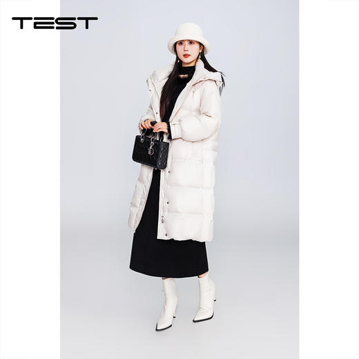 冬上新宽松加厚氛围感穿搭保暖过膝长羽绒2254194 商品图2