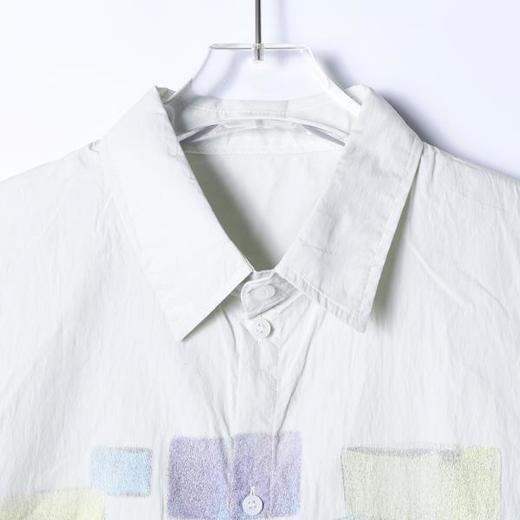 31232SDSA男士秋冬新款痞帅男装美式彩色字母印花长袖衬衫百搭休闲衬衣 商品图2