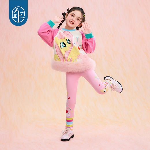 小马宝莉联名年衣童装撞色打底裤春季新款小马宝莉春季撞色打底裤N1261009B04 商品图6