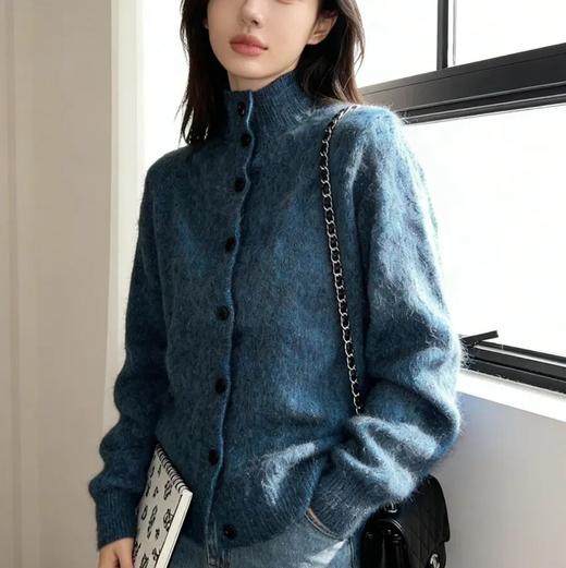 [莫奈花纱」小皮草油画感拉毛开衫系列 ，高级莫奈花园配色，绵羊毛与山羊绒混纺【G】 商品图8