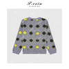 04-2潘依绣丁丁宠粉慵懒风撞色大波点长袖圆领针织毛衣Q58461 商品缩略图1