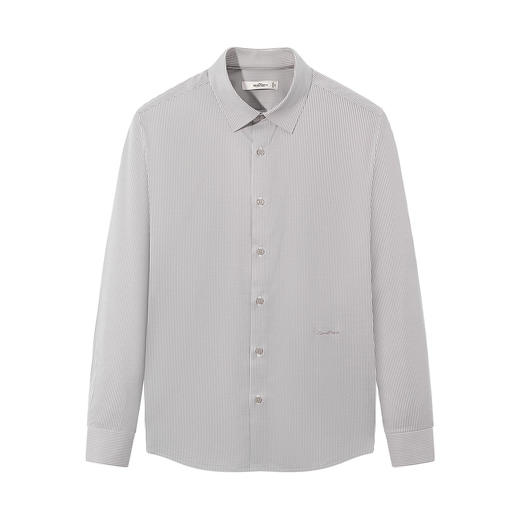 【无缝工艺】柒牌男式条纹衬衣26春季新款休闲百搭商务长袖衬衫130A70700 商品图4