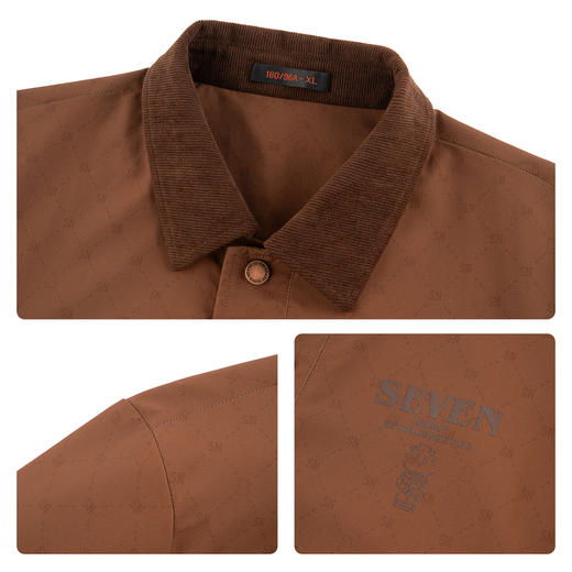 【复古巴恩特】柒牌男士满印工装茄克衫休闲柔软舒适男装外套130K70620 商品图3