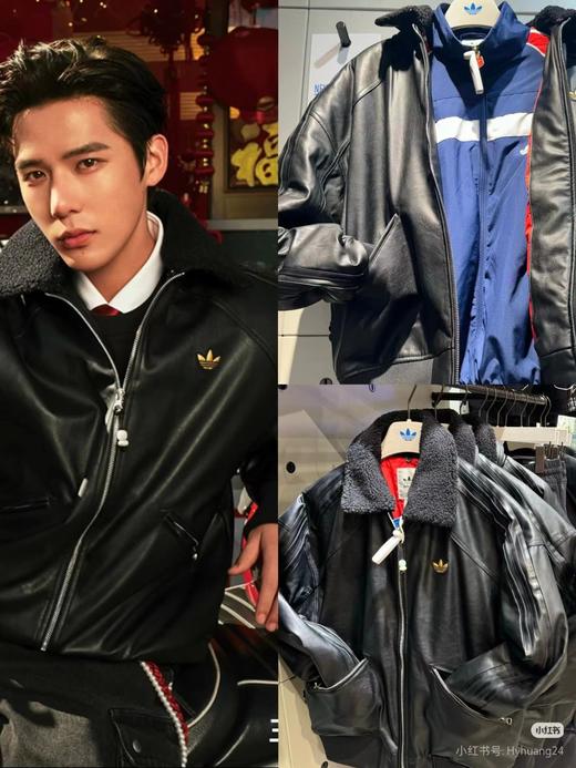 F011622仿皮翻领美式复古保暖运动翻领长袖皮衣夹克外套 商品图9