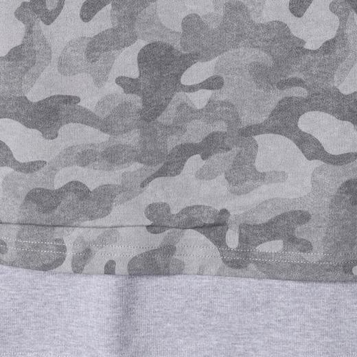 26004SDSA秋冬新款痞帅男装潮牌拼接迷彩设计假两件圆领长袖T恤百搭 商品图3