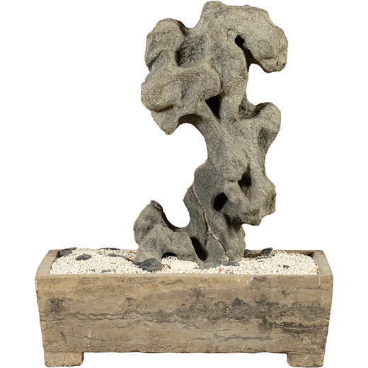 清	太湖石园林赏石配汉白玉石盆 商品图5