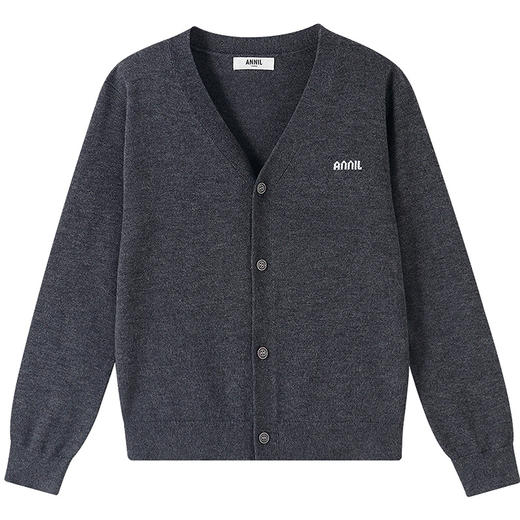 【暖“羊羊”精致毛衣开衫】男女童含羊毛细腻暖糯针织开衫春季新款安奈儿童装EM614680 商品图5