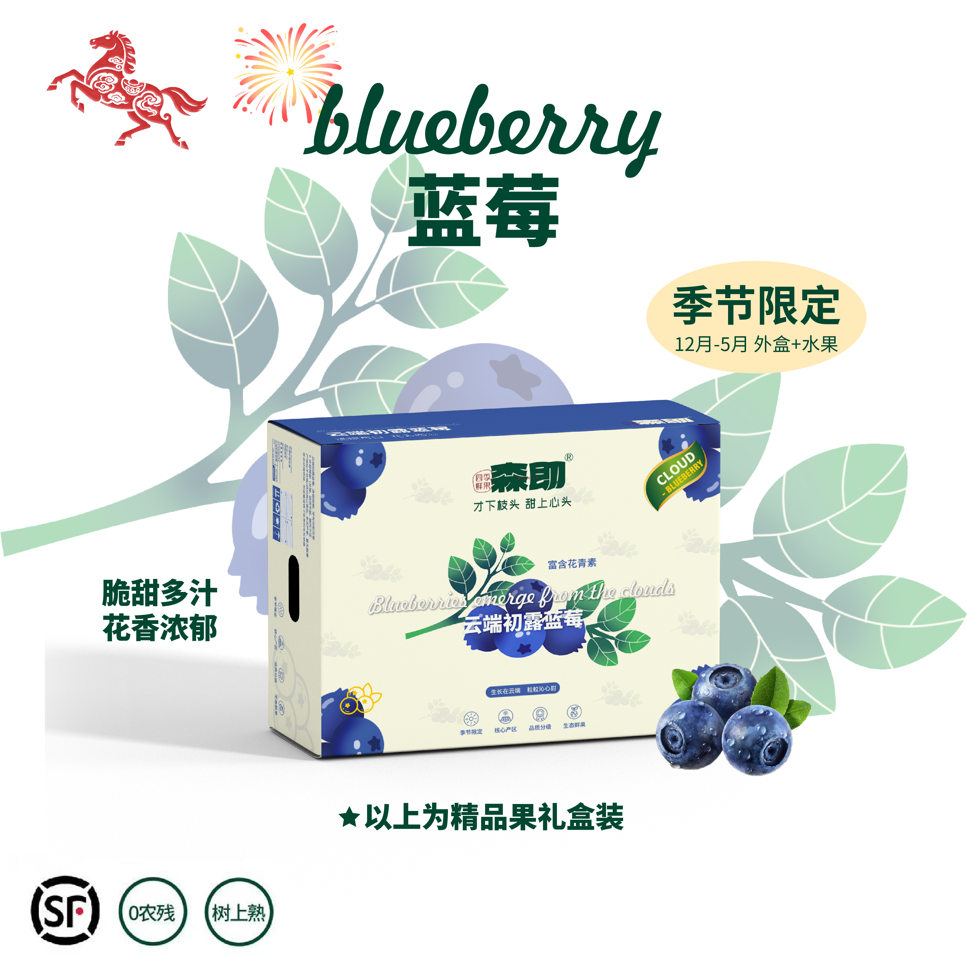 超高性价比|法国新西兰杂交巨无霸“花香蓝莓”！果香浓郁 超好吃！