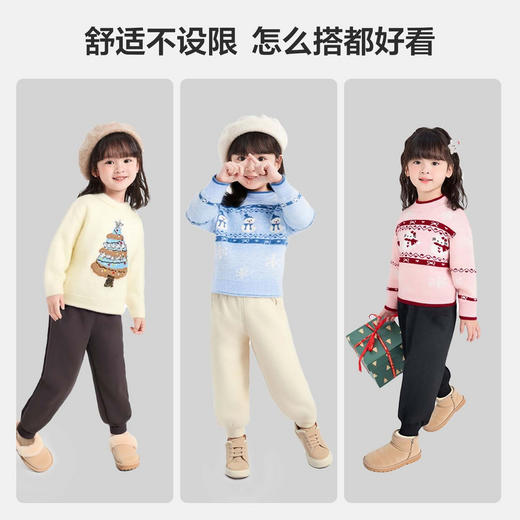 笛莎Deesha 童装女童加厚裤子2025年冬季新款女孩宝宝儿童加绒保暖长裤 商品图4
