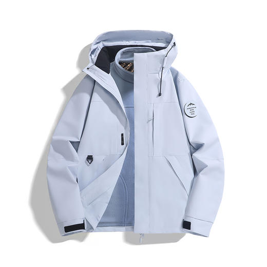 男女同款三合一冲锋衣外套 两种厚度可选 三合一款 单件款 4S0004 商品图4