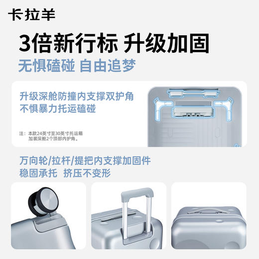 【云朵箱2.0标准版】卡拉羊鎏金板材魔方体行李箱6维防刮抗摔李晨nic联名陨石箱CX8126 商品图5