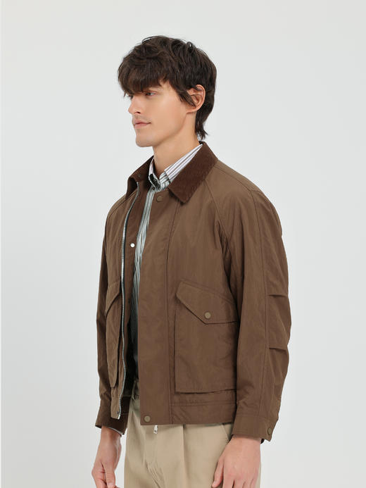 callisto橙棕色巴恩风夹克款棉服 商品图3