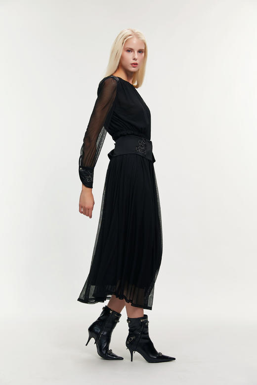 SAFICOO 复古优雅 大女主轻礼服式连衣裙 商品图1