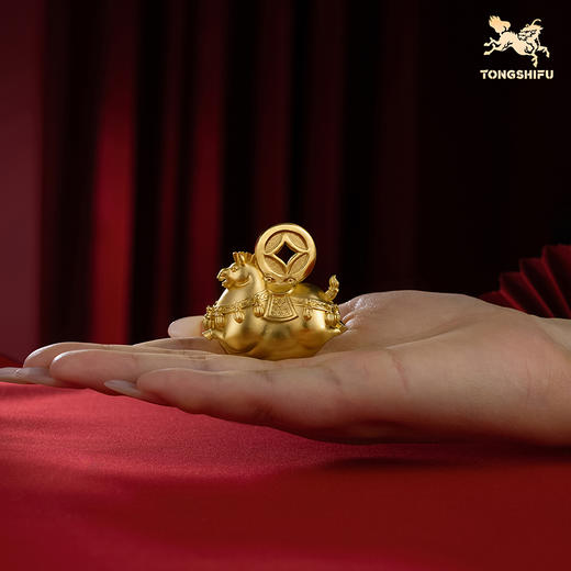 铜师傅《马上有财》客厅桌面铜马摆件 家居装饰工艺品 新年礼物 商品图4