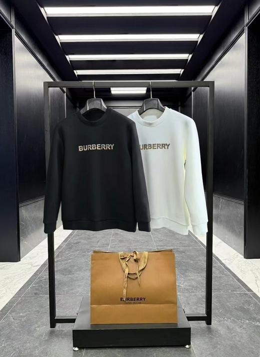 F011617胸前字母3D立体浮雕logo两色情侣款圆领卫衣 商品图0