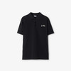 BURBERRY 巴宝莉 男士字母徽标刺绣棉质短袖Polo衫 黑色 8097528 C1413 商品缩略图0