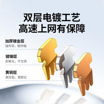 绿联六类网线水晶头 6类千兆网络接头 CAT6镀金工程级RJ45电脑连接器适用超六类非屏蔽网线 100个60558 商品图1