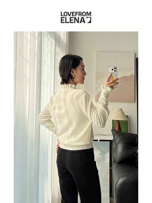 100%羊毛 气质花边领针织衫 商品图10