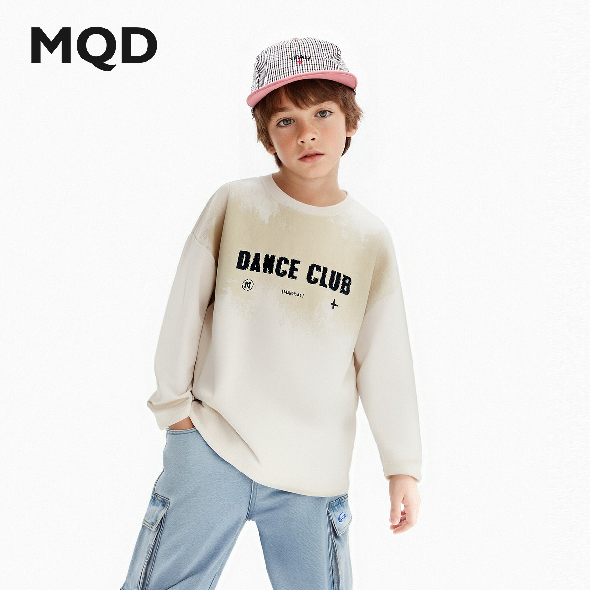 【MQD】【170】【吸湿速干】童装儿童宽松长袖T恤秋季新款男童女童上衣