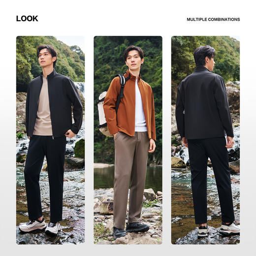 【户外茄克】柒牌男装2026春季新品立领修身无缝防水拉链外套男130K70670 商品图2