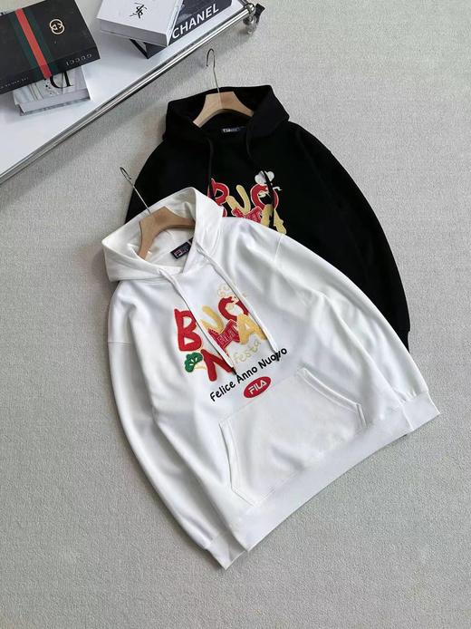 F011613男女情侣款连帽卫衣26春新年款时尚休闲宽松针织套头上衣 商品图0