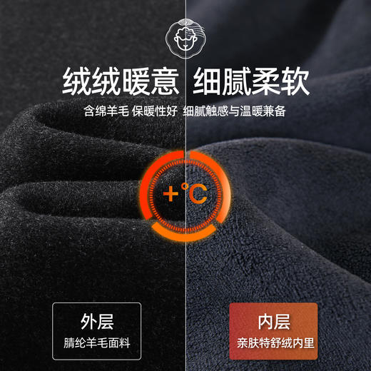 【随时下架！亏本售！羊毛呢阔腿】逸阳冬季加绒遮肉显瘦八九分直筒裤8662 商品图4