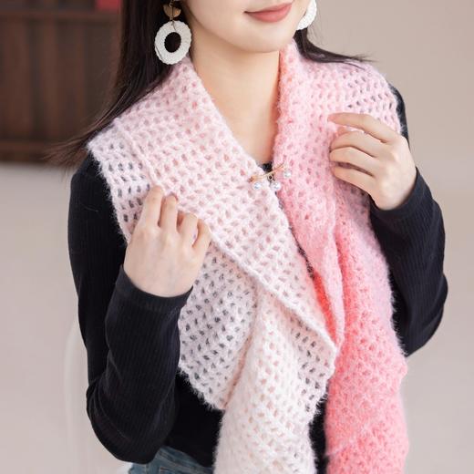 苏苏姐家涟漪花边围巾手工diy编织钩针梦羽毛线团自制围巾材料包 商品图2