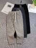 F011630纯色小马刺绣抽绳系带休闲裤男女同款 商品缩略图0