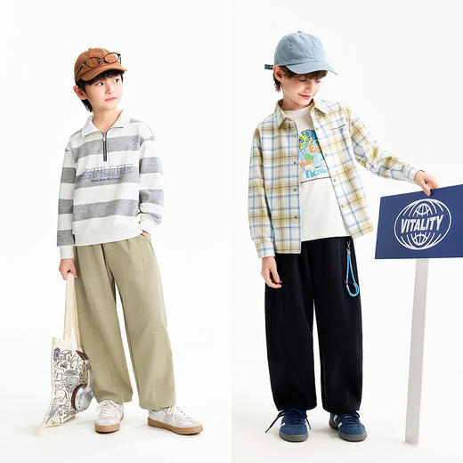 【实体店同款】男童全腰针织单裤春季新款安奈儿童装AB616037 商品图3