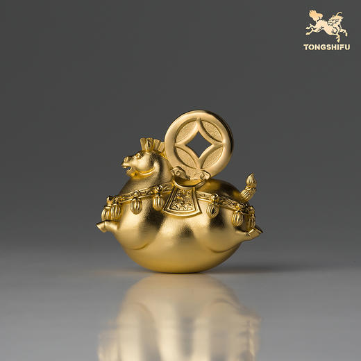 铜师傅《马上有财》客厅桌面铜马摆件 家居装饰工艺品 新年礼物 商品图3