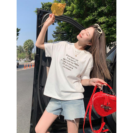 <曾小咸推荐>4.12现货秒杀 ！微信超特价！字母印花短袖T恤 日常119.99 立减60 秒杀59.99！！ 商品图4
