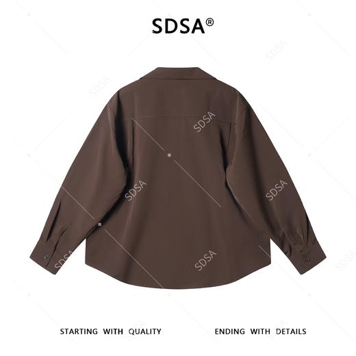 29265SDSA男士秋冬新款痞帅男装国潮纯色拼接套头双v领衬衫百搭时尚 商品图5