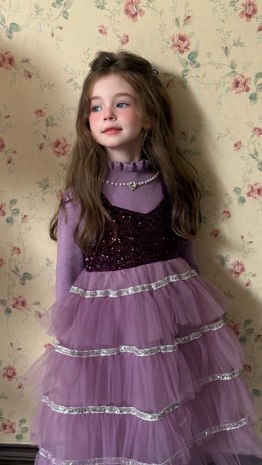 紫绫蛋糕裙两件套（打底+背心裙） 商品图4