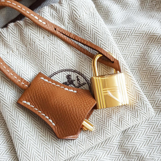 【全新】Hermes爱马仕Kelly系列H038416CC37金棕金扣Epsom皮Kelly 25手提单肩包女士 160126JJ25 商品图3